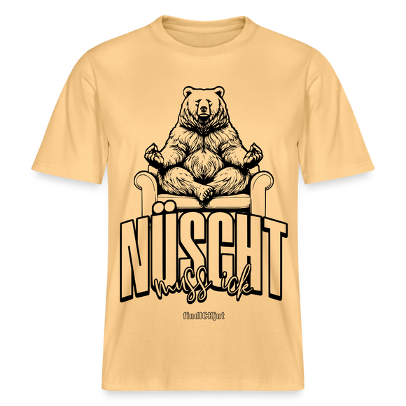 Berlin Shirt mit Schnauze-NÜSCHT-Relaxed Fit Unisex Bio-T-Shirt - Hellgelb