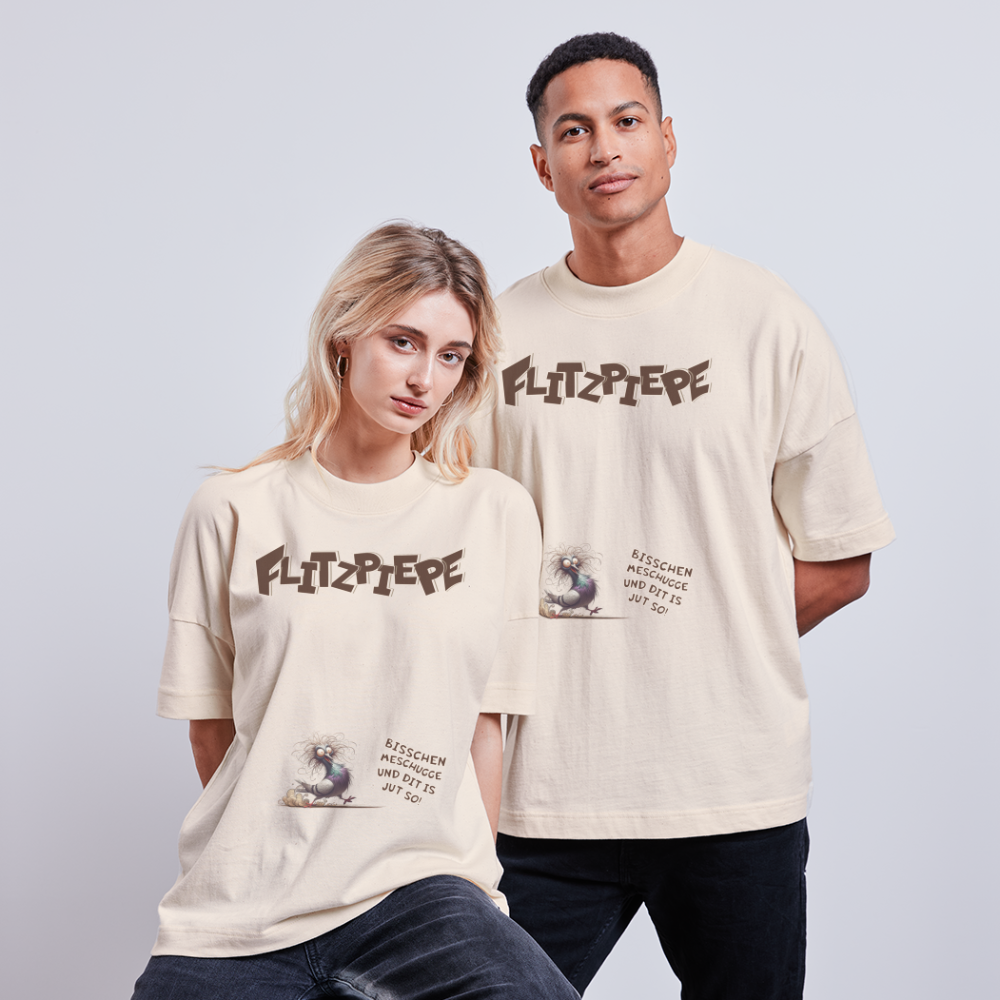 BERLINER FLITZPIEPE - Unisex Oversize Bio-T-Shirt - Naturweiß