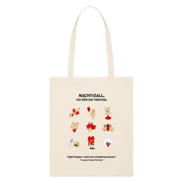 NACHTIJALL-Bio-Stoffbeutel - Naturweiß
