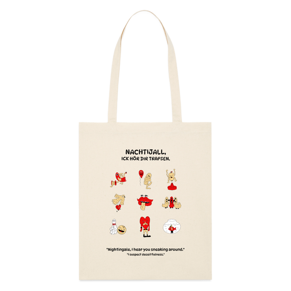 NACHTIJALL-Bio-Stoffbeutel - Naturweiß