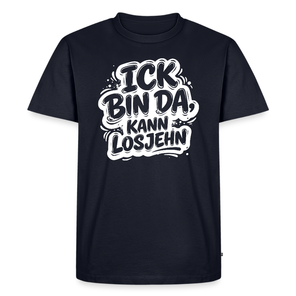 Berlin Shirt-BIN DA, KANN LOSJEHN-Männer Premium Bio II - Navy