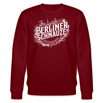 BERLINER SCHNAUZE-Unisex Bio-Sweatshirt II - Burgunderrot