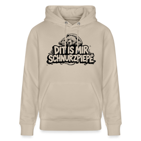 Berliner Bär-Unisex Bio-Hoodie-DIT IS MIR SCHNURZPIEPE - Beige