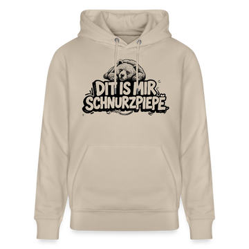Berliner Bär-Unisex Bio-Hoodie-DIT IS MIR SCHNURZPIEPE - Beige