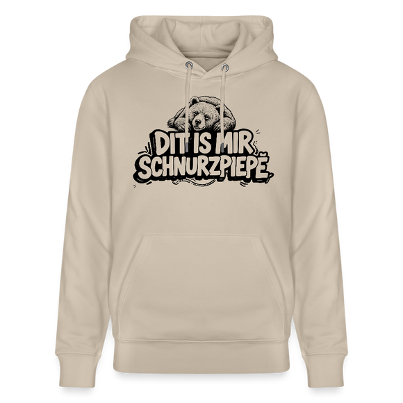 Berliner Bär-Unisex Bio-Hoodie-DIT IS MIR SCHNURZPIEPE - Beige