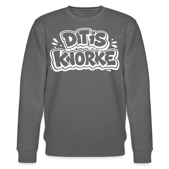 DIT IS KNORKE-Unisex Bio-Sweatshirt mit echt Berliner Schnauze - Anthrazit