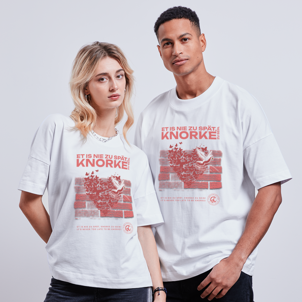 SEI KNORKE - Frontprint - Unisex Oversize Bio-T-Shirt - Weiß