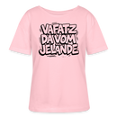 Berliner Spruch-VAFATZ DA VOM JELÄNDE-Rundhals Frauen Bio-T-Shirt-hell - Hellrosa