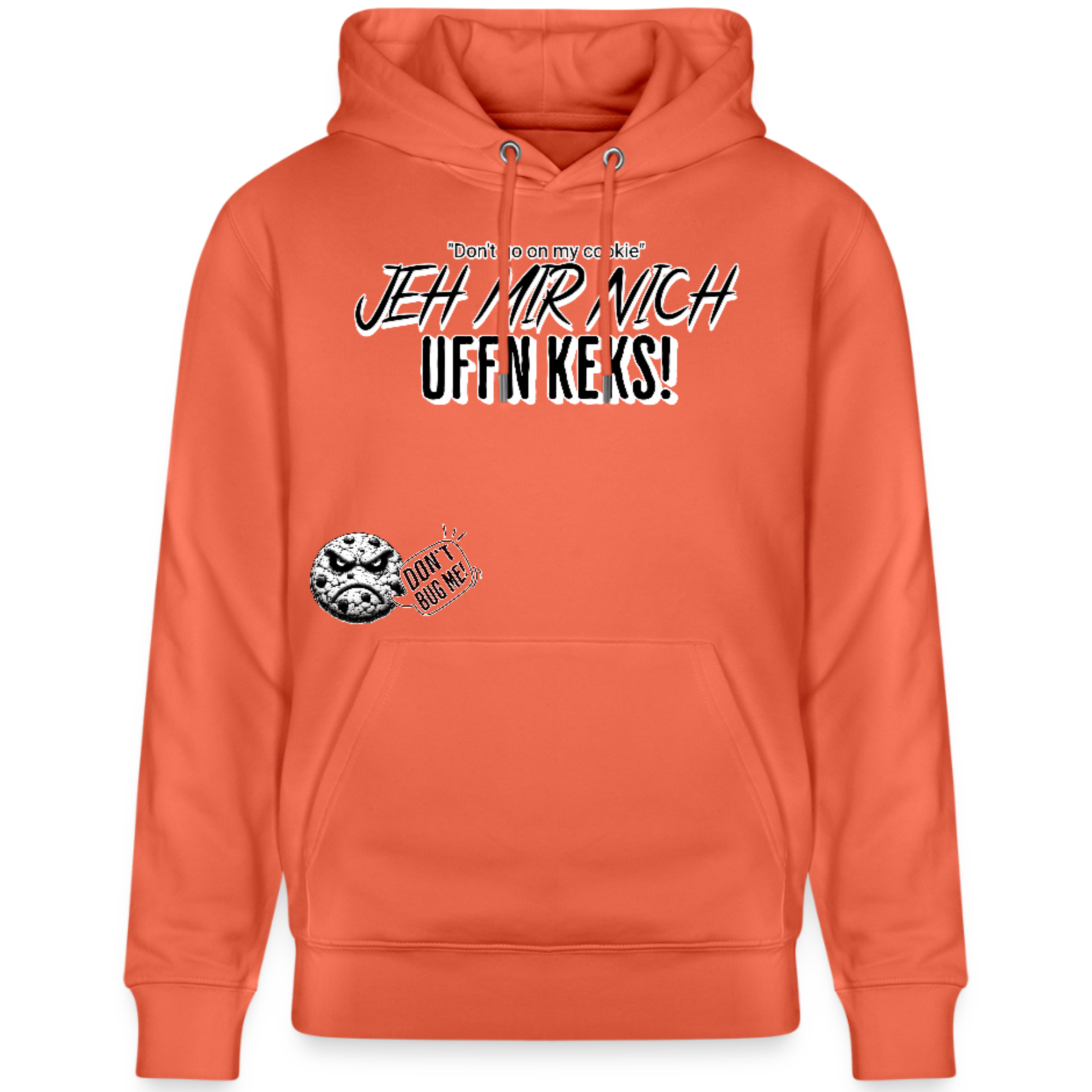 JEH MIR NICH UFFN KEKS-Unisex Bio-Hoodie - Hellrot