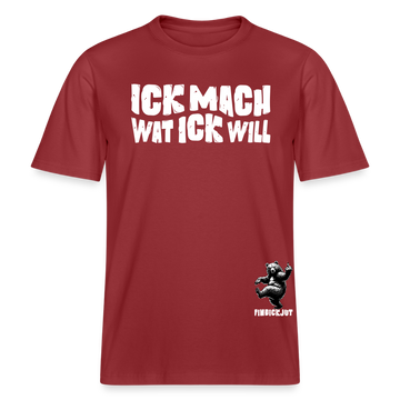ICK MACH WAT ICK WILL- Relaxed Fit Unisex Bio-T-Shirt - Erdrot