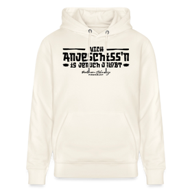 Berliner Spruch-NICH ANJESCHISSN-Unisex Bio-Hoodie - Naturweiß 