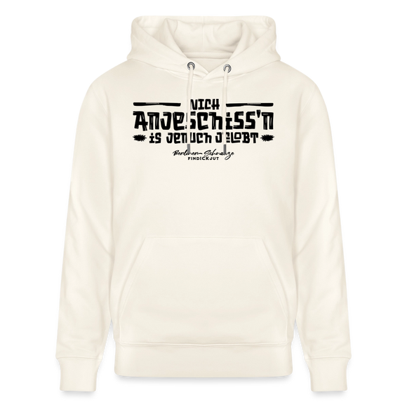 Berliner Spruch-NICH ANJESCHISSN-Unisex Bio-Hoodie - Naturweiß 