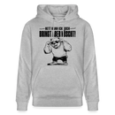 Berliner Bär mit Berliner Spruch-NETT KANN ICK OOCH-Unisex Bio-Hoodie - Grau meliert
