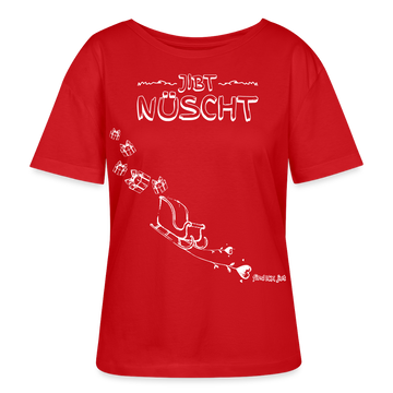 Weihnachten in Berlin 25- JIBT NÜSCHT- Rundhals Frauen Bio-T-Shirt - Rot