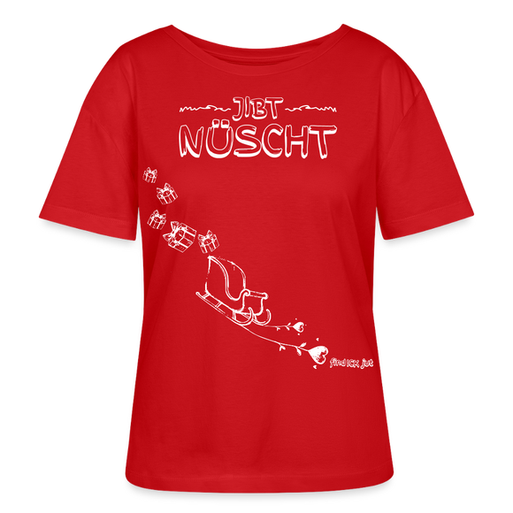 Weihnachten in Berlin 25- JIBT NÜSCHT- Rundhals Frauen Bio-T-Shirt - Rot