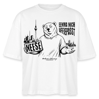 Berlin Souvenir mit Berliner Spruch-NEESE-Frauen Boxy Bio-T-Shirt - Weiß