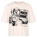 Berlin Shirt- MACH HINNE-Frauen Boxy Bio-T-Shirt mit Berliner Skyline - Natur