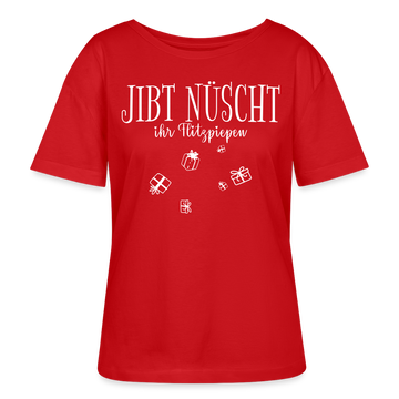 JIBT NÜSCHT IHR FLITZPIEPEN-Rundhals Frauen Bio-T-Shirt - Rot