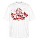 Berlin Shirt "Jibt nüscht" - Weihnachts-Oversized Unisex Bio T-Shirt - Weiß