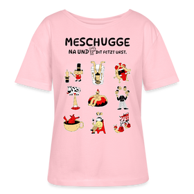 Berlin Shirt-MESCHUGGE-Rundhals Frauen Bio-T-Shirt - Hellrosa