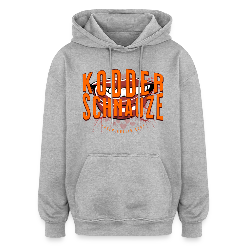 KODDERSCHNAUZE - Oversized Unisex Hoodie - Grau meliert