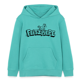 FLITZPIEPE-Kinder Bio-Hoodie 2026 - Poolblau