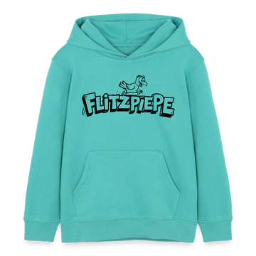 FLITZPIEPE-Kinder Bio-Hoodie 2026 - Poolblau