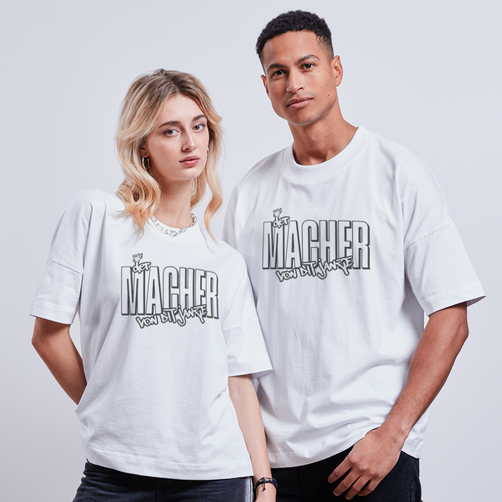 DER MACHER VON DIT JANZE - Unisex Oversize Bio-T-Shirt - Weiß