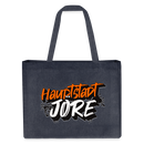 Große Einkaufstasche mit 'HAUPTSTADTJÖRE' Print- aus recyceltem Material, robuste Kante, verstärkte Henkel, nachhaltig produziert – perfekt für den täglichen Einkauf im Berliner Style. -Farbe  midnight Blue