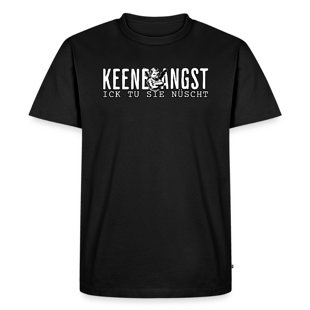 KEENE ANGST ICK TU SIE NÜSCHT-Männer Premium Bio T-Shirt - Schwarz