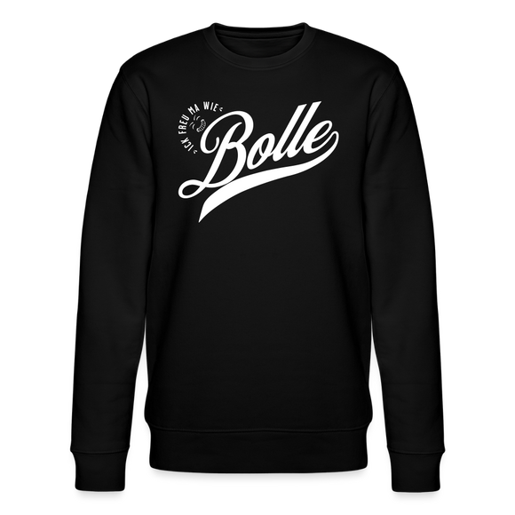 ICK FREU MA WIE BOLLE-Unisex Bio-Sweatshirt - Schwarz