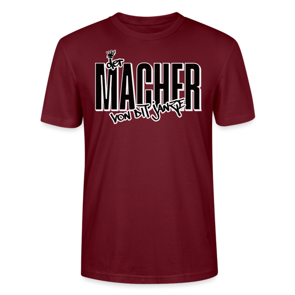 DER MACHER VON DIT JANZE - Unisex T-Shirt  BIO - Burgunderrot