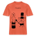 Lockeres Relaxed Fit Berlin Shirt „OHNE WORTE“ aus Bio-Baumwolle mit schwarzem Print: der Berliner Bär als doodleartige Zeichnung, der mit seinem Zauberstab einen Mittelfinger aus einem Zylinderhut hervorzaubert. - Hellrot