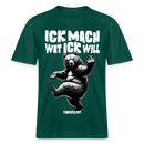 ICK MACH WAT ICK WILL-Relaxed Fit Unisex Bio-T-Shirt III - Forest
