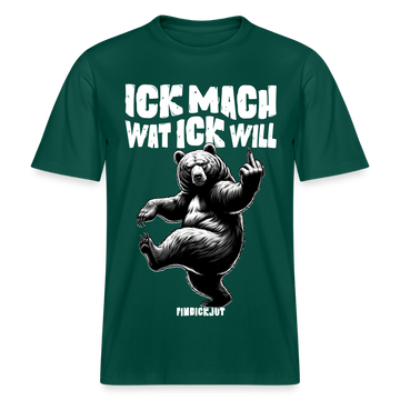ICK MACH WAT ICK WILL-Relaxed Fit Unisex Bio-T-Shirt III - Forest