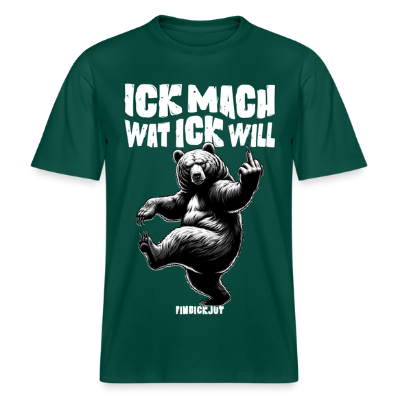 ICK MACH WAT ICK WILL-Relaxed Fit Unisex Bio-T-Shirt III - Forest