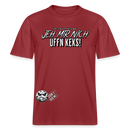 JEH MIR NICH UFF N KEKS-Relaxed Fit Unisex Bio-T-Shirt Sparker - Erdrot