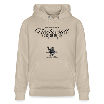 NACHTIGALL ICK HÖR DIR TRAPSEN-Unisex Bio-Hoodie - Beige