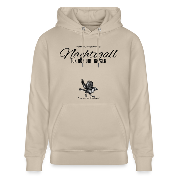NACHTIGALL ICK HÖR DIR TRAPSEN-Unisex Bio-Hoodie - Beige