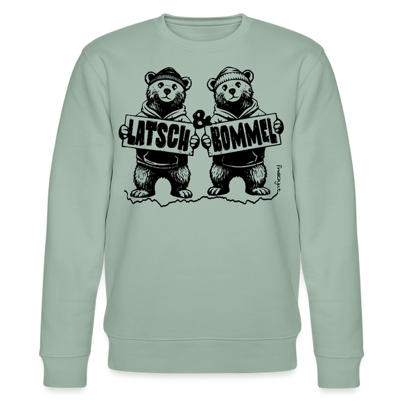 LATSCH & BOMMEL-Unisex Bio-Sweatshirt - Helles Graugrün