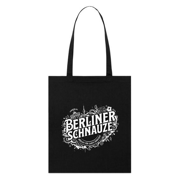 BERLINER SCHNAUZE-Bio-Stoffbeutel - Schwarz
