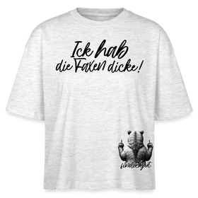 ICK HAB DIE FAXEN DICKE!-Frauen Boxy Bio-T-Shirt - Weiß meliert