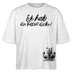 ICK HAB DIE FAXEN DICKE!-Frauen Boxy Bio-T-Shirt - Weiß meliert