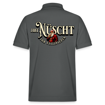 Weihnachten Berlin-JIBT NÜSCHT IHR FLITZPIEPEN-Unisex Bio-Poloshirt PREPSTER - Anthrazit
