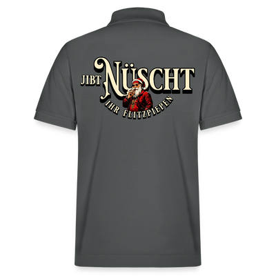 Weihnachten Berlin-JIBT NÜSCHT IHR FLITZPIEPEN-Unisex Bio-Poloshirt PREPSTER - Anthrazit