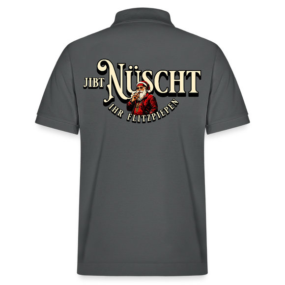 Weihnachten Berlin-JIBT NÜSCHT IHR FLITZPIEPEN-Unisex Bio-Poloshirt PREPSTER - Anthrazit