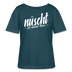 Berliner Spruch-NÜSCHT FÜR SCHWACHE NERVEN-Rundhals Frauen Bio-T-Shirt - Dunkles Petrol