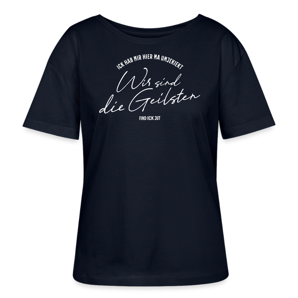 WIR SIND DIE GEILSTEN-Berlin2026-Rundhals Frauen Bio-T-Shirt - Navy