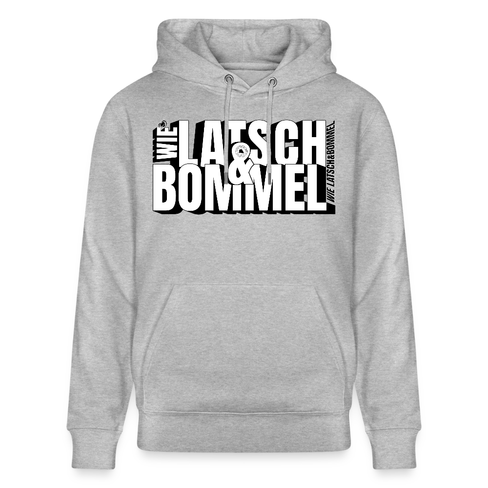 WIE LATSCH UND BOMMEL - Unisex Bio-Hoodie - Grau meliert