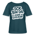 BIN DA, KANN LOSJEHN-Rundhals Frauen Bio-T-Shirt mit Berliner Schnauze - Dunkles Petrol
